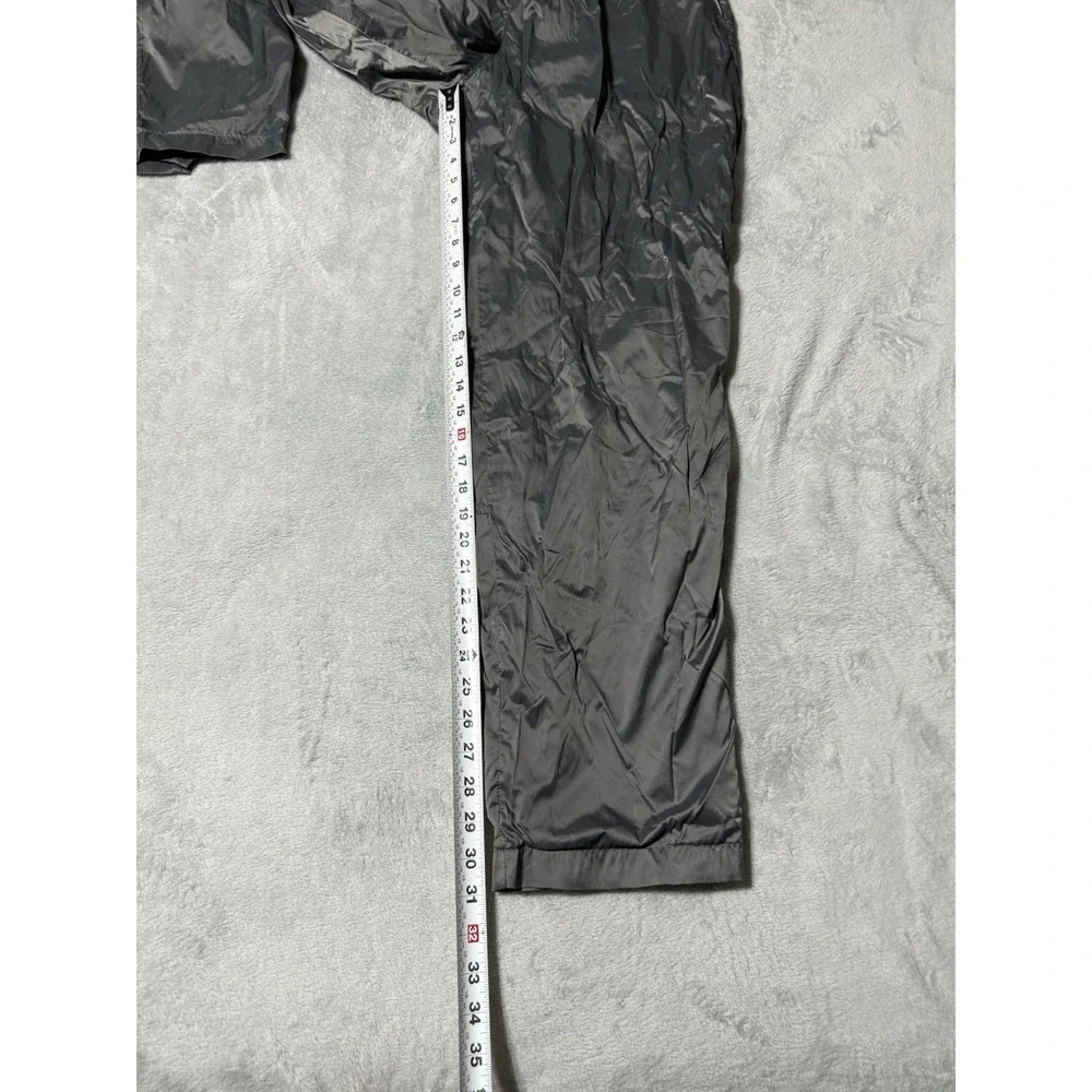 VTG Nike Mens XL Track Pants Windbreaker Gray Ankle Zip Running Nylon Poly